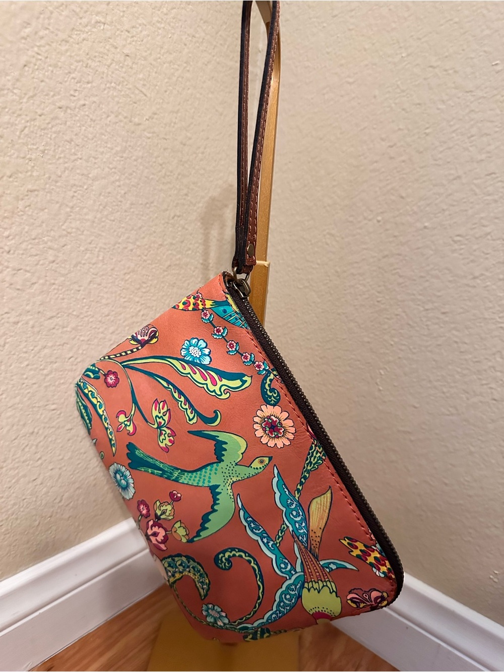 🦜 Patricia Nash Birds of Paradise Leather St. Croce Wristlet Clutch Wallet 🌸